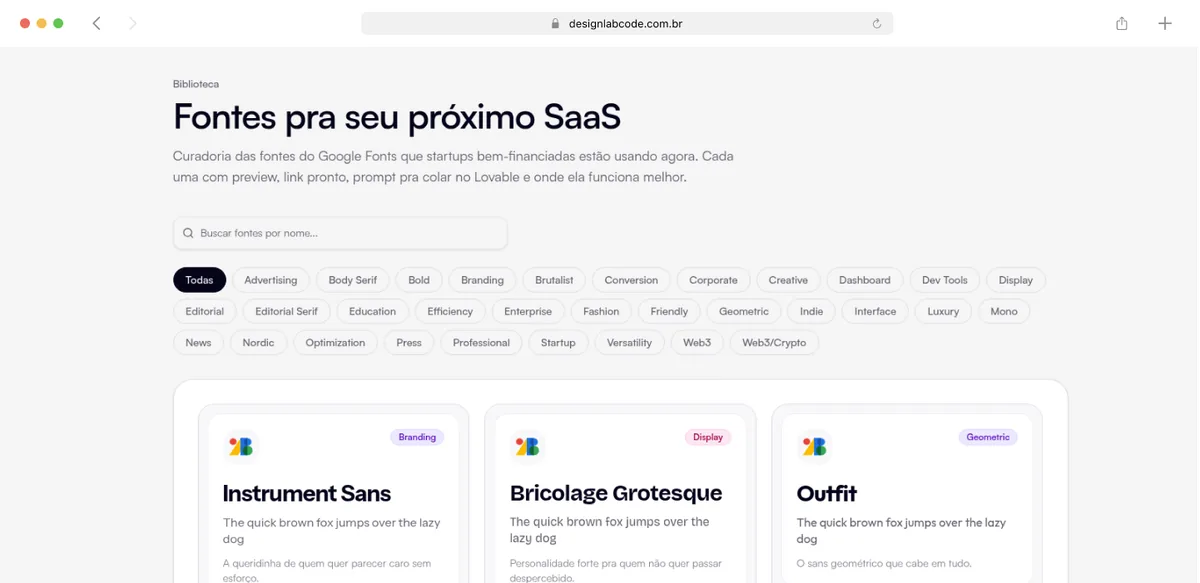 Fontes Curadas preview